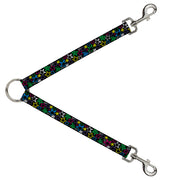 Dog Leash Splitter - Sketch Stars Black/Multi Color Dog Leash Splitters Buckle-Down   