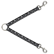 Dog Leash Splitter - Skulls & Stars Black/White Dog Leash Splitters Buckle-Down   