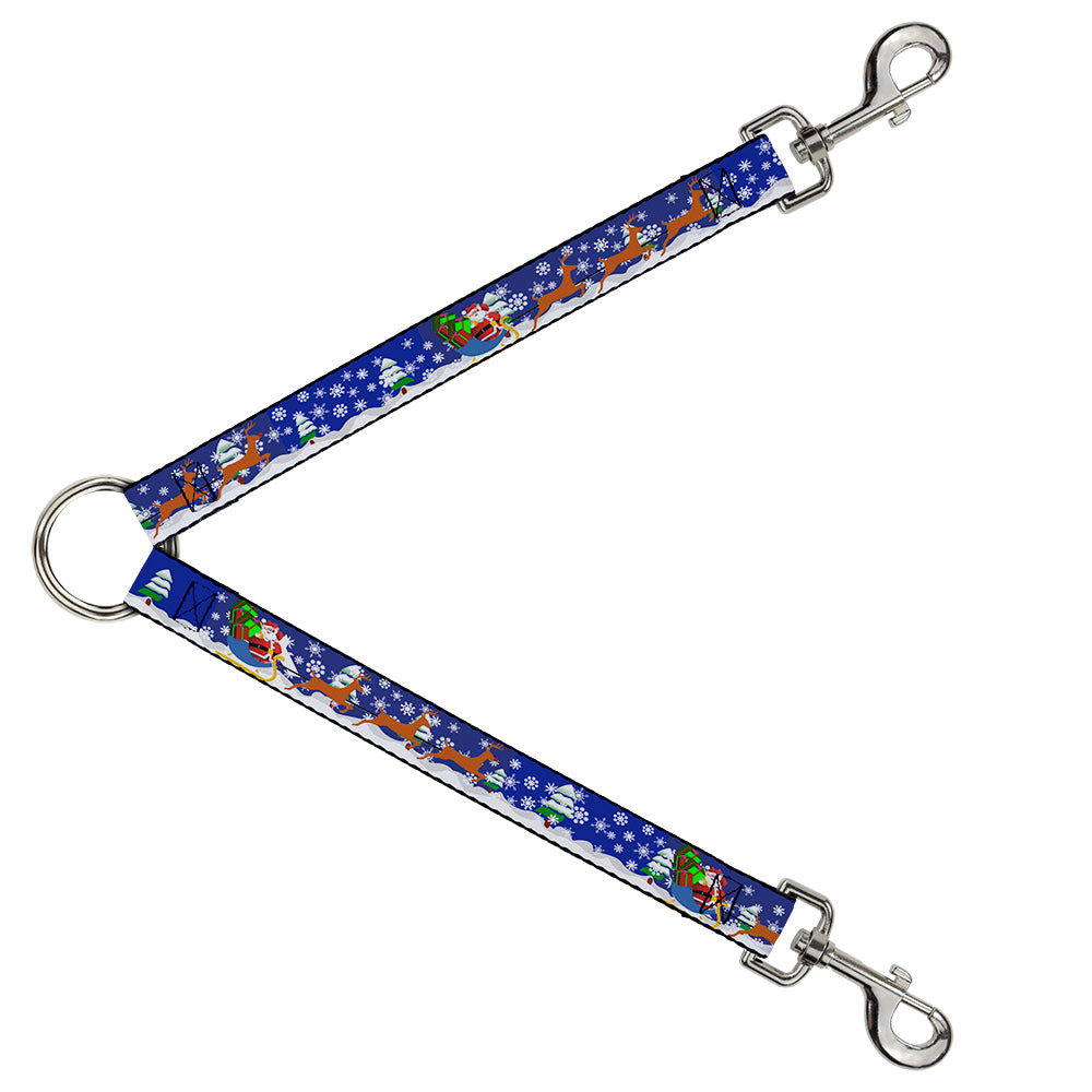 Dog Leash Splitter - Santa & Reindeers Dog Leash Splitters Buckle-Down   