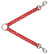 Dog Leash Splitter - Snowflakes Red/White Dog Leash Splitters Buckle-Down   