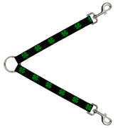 Dog Leash Splitter - St. Pat's Black/Clovers Dog Leash Splitters Buckle-Down   