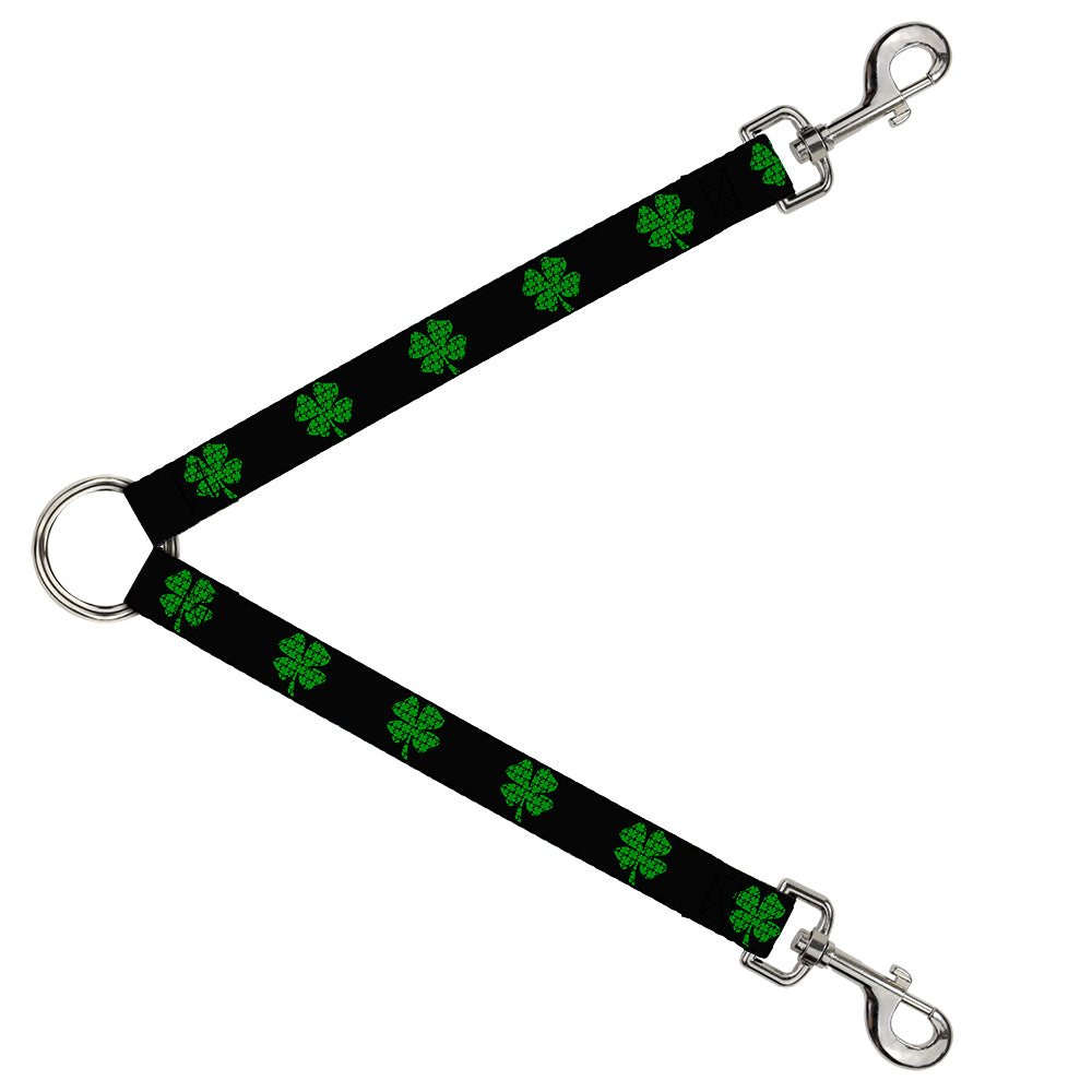 Dog Leash Splitter - St. Pat's Black/Clovers Dog Leash Splitters Buckle-Down   