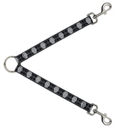 Dog Leash Splitter - Skull Candy Black/Gray/White Dog Leash Splitters Buckle-Down   
