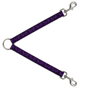 Dog Leash Splitter - Sleeve Skulls Black/Purple Dog Leash Splitters Buckle-Down   