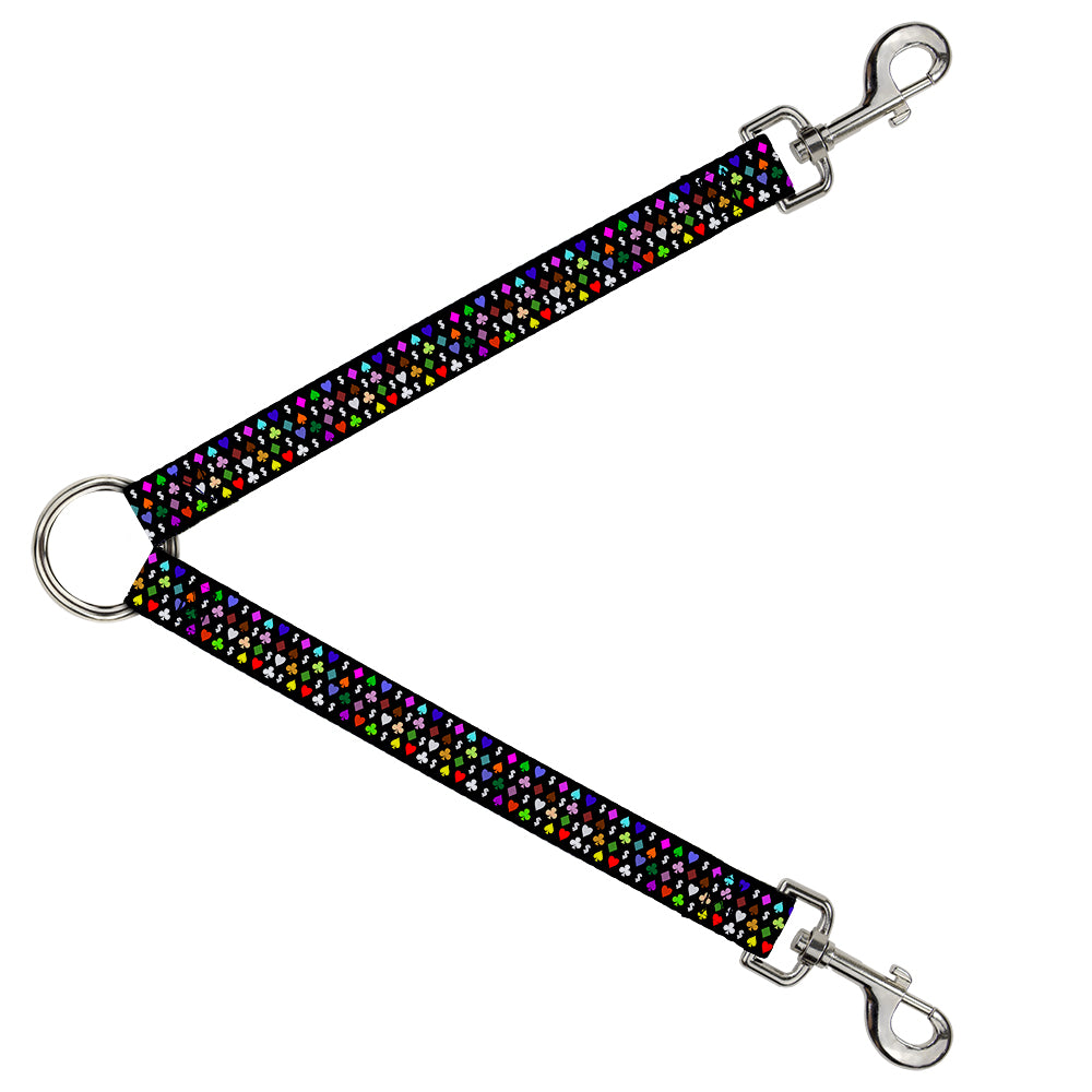 Dog Leash Splitter - Suits $$$ Black/Multi Color Dog Leash Splitters Buckle-Down   