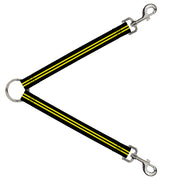 Dog Leash Splitter - Stripe Black/Yellow Dog Leash Splitters Buckle-Down   