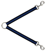 Dog Leash Splitter - Stripe Black/Blue Dog Leash Splitters Buckle-Down   