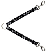 Dog Leash Splitter - Scribble Checker Black/White Dog Leash Splitters Buckle-Down   