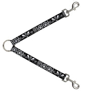 Dog Leash Splitter - Sugar Skulls Black/White Dog Leash Splitters Buckle-Down   
