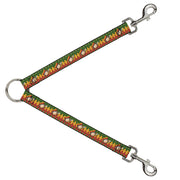 Dog Leash Splitter - Smoking Monkey Repeat Argyle Rasta Dog Leash Splitters Buckle-Down   