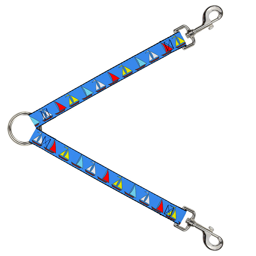 Dog Leash Splitter - Sailboats Blue Dog Leash Splitters Buckle-Down   