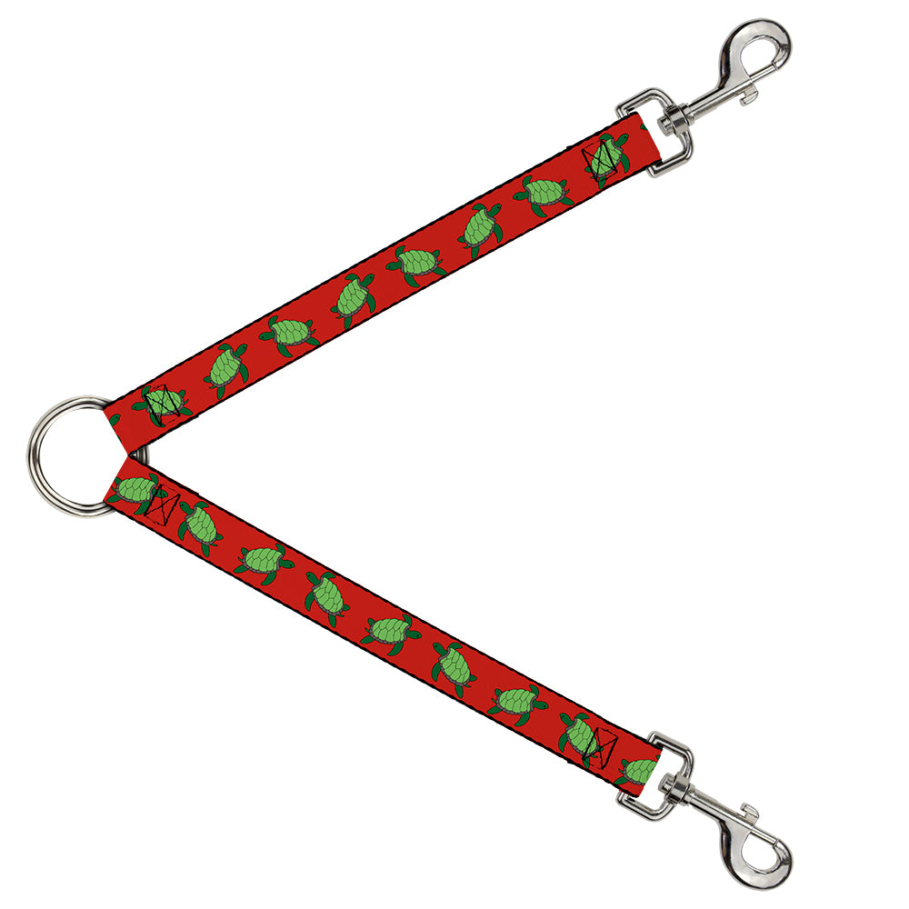 Dog Leash Splitter - Sea Turtles Red/Green Dog Leash Splitters Buckle-Down   