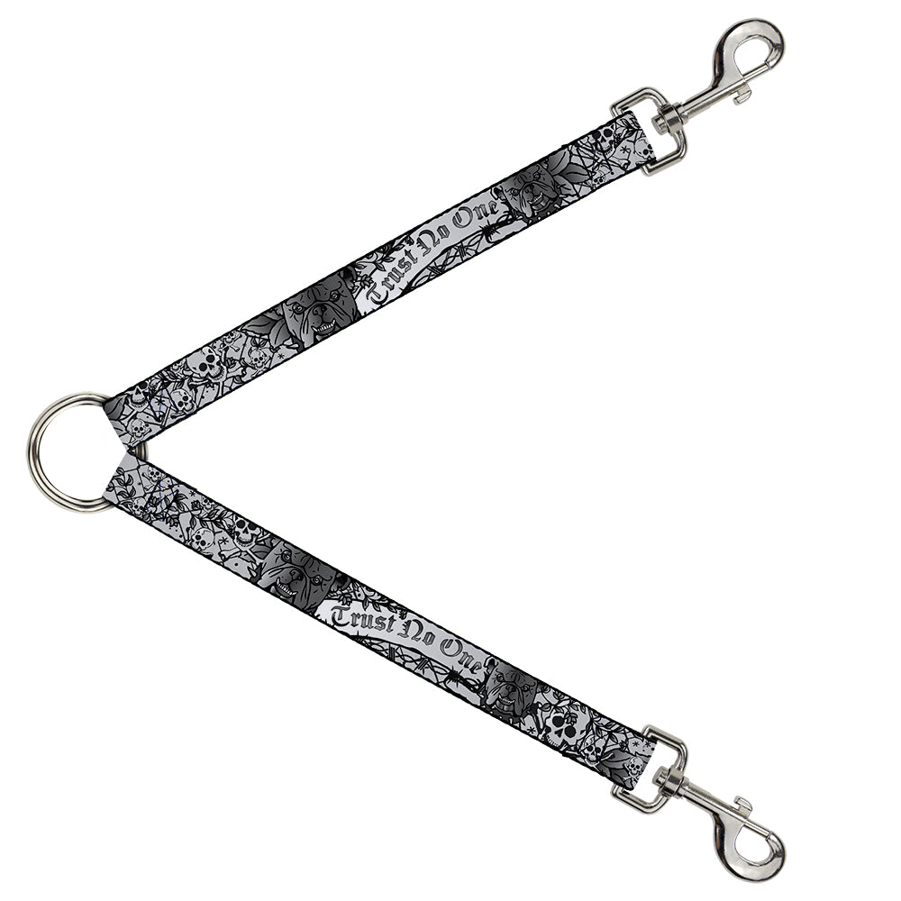 Dog Leash Splitter - Trust No One Black/White Dog Leash Splitters Buckle-Down   