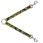 Dog Leash Splitter - Truth and Justice CLOSE-UP Yellow Dog Leash Splitters Buckle-Down   