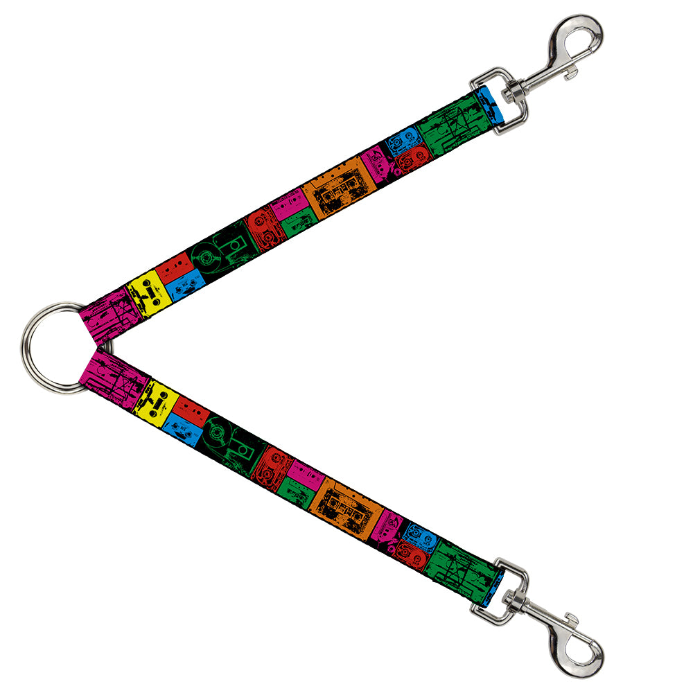 Dog Leash Splitter - Tapes Multi Neon Dog Leash Splitters Buckle-Down   