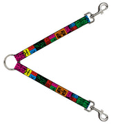 Dog Leash Splitter - Tapes Multi Neon Dog Leash Splitters Buckle-Down   