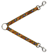 Dog Leash Splitter - Tattoo Johnny-Hearts & Roses Dog Leash Splitters Tattoo Johnny   