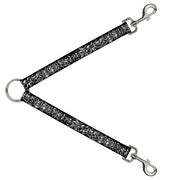 Dog Leash Splitter - Tattoo Johnny-Fairies Black White Dog Leash Splitters Tattoo Johnny   