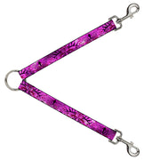 Dog Leash Splitter - Tattoo Johnny-Fairy Pink Swirl Dog Leash Splitters Tattoo Johnny   
