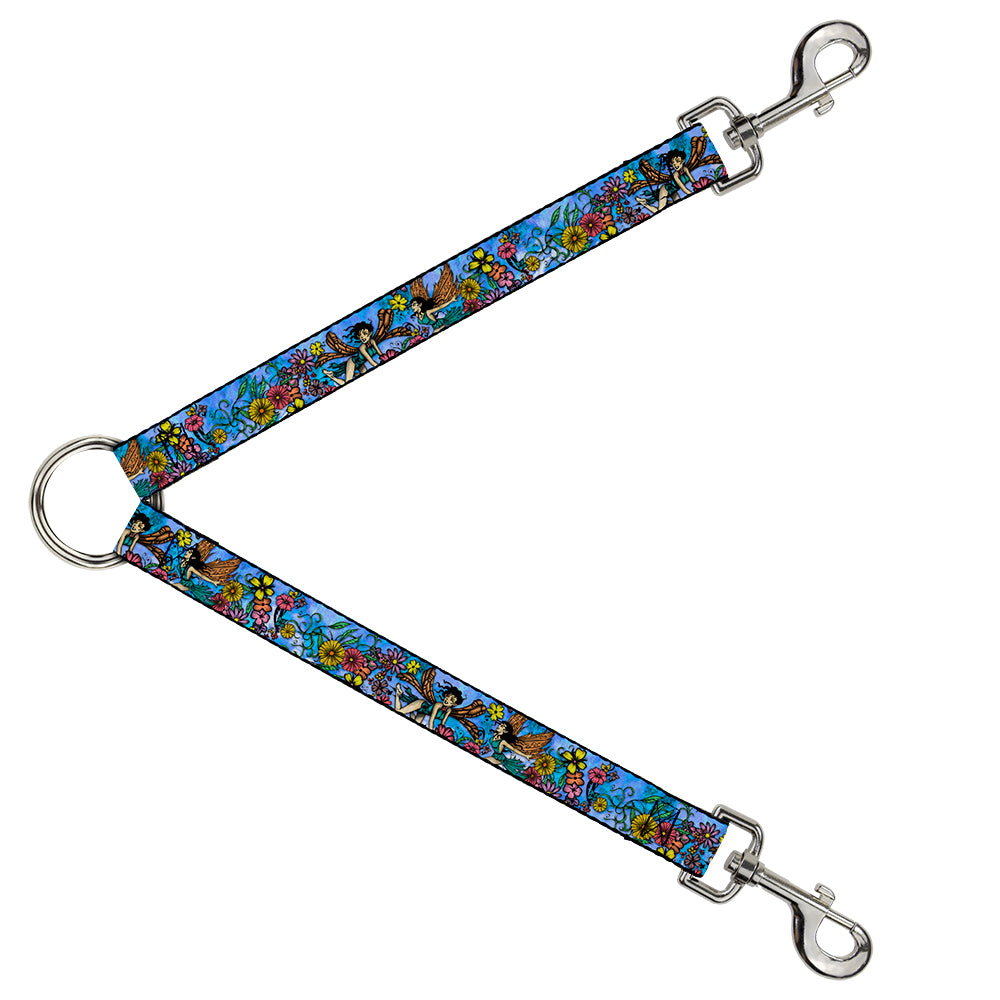 Dog Leash Splitter - Tattoo Johnny-Flower Fairy Dog Leash Splitters Tattoo Johnny   