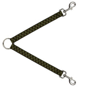 Dog Leash Splitter - Top Skulls Black/Camo Olive Dog Leash Splitters Buckle-Down   