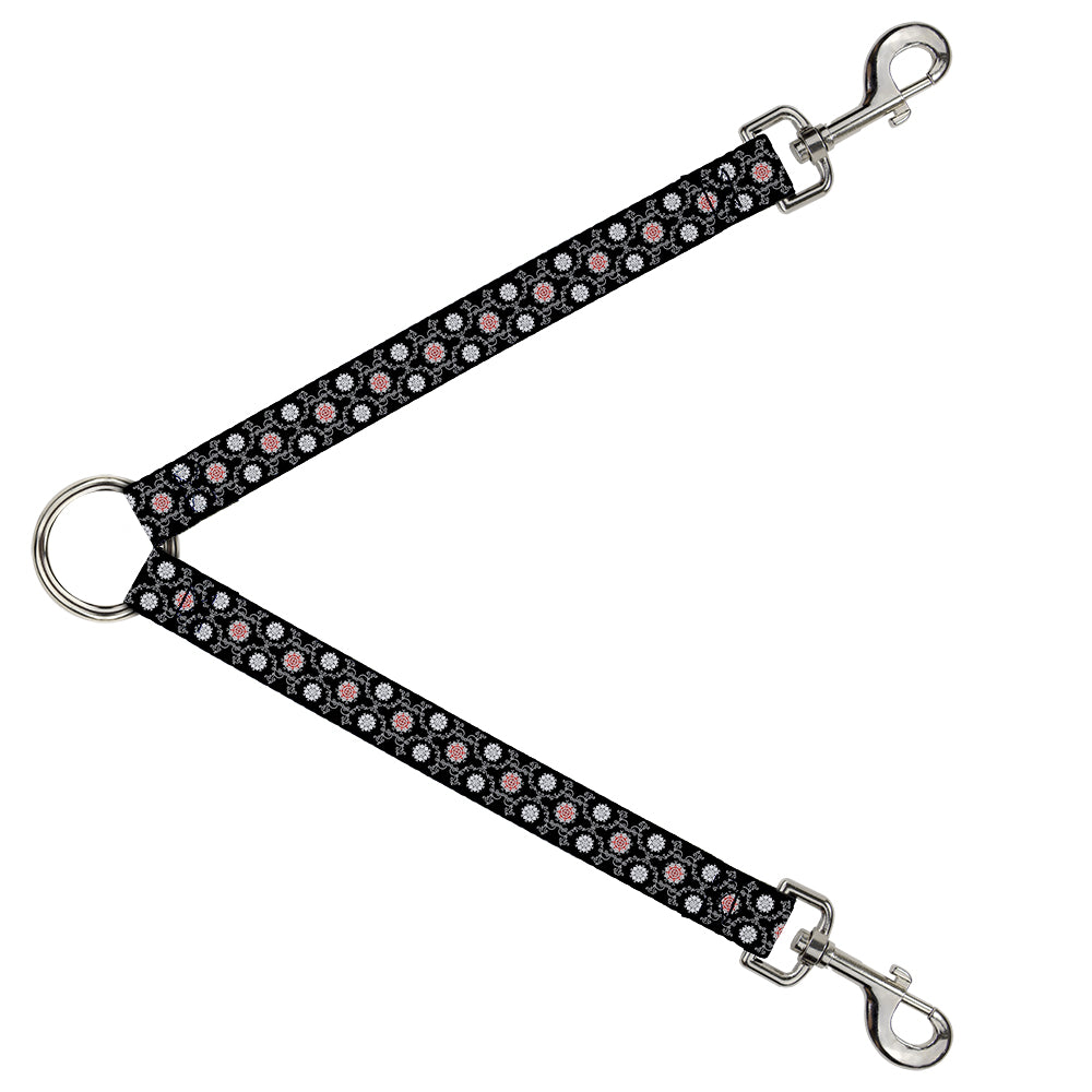 Dog Leash Splitter - Tapestry 1 Black Dog Leash Splitters Buckle-Down   