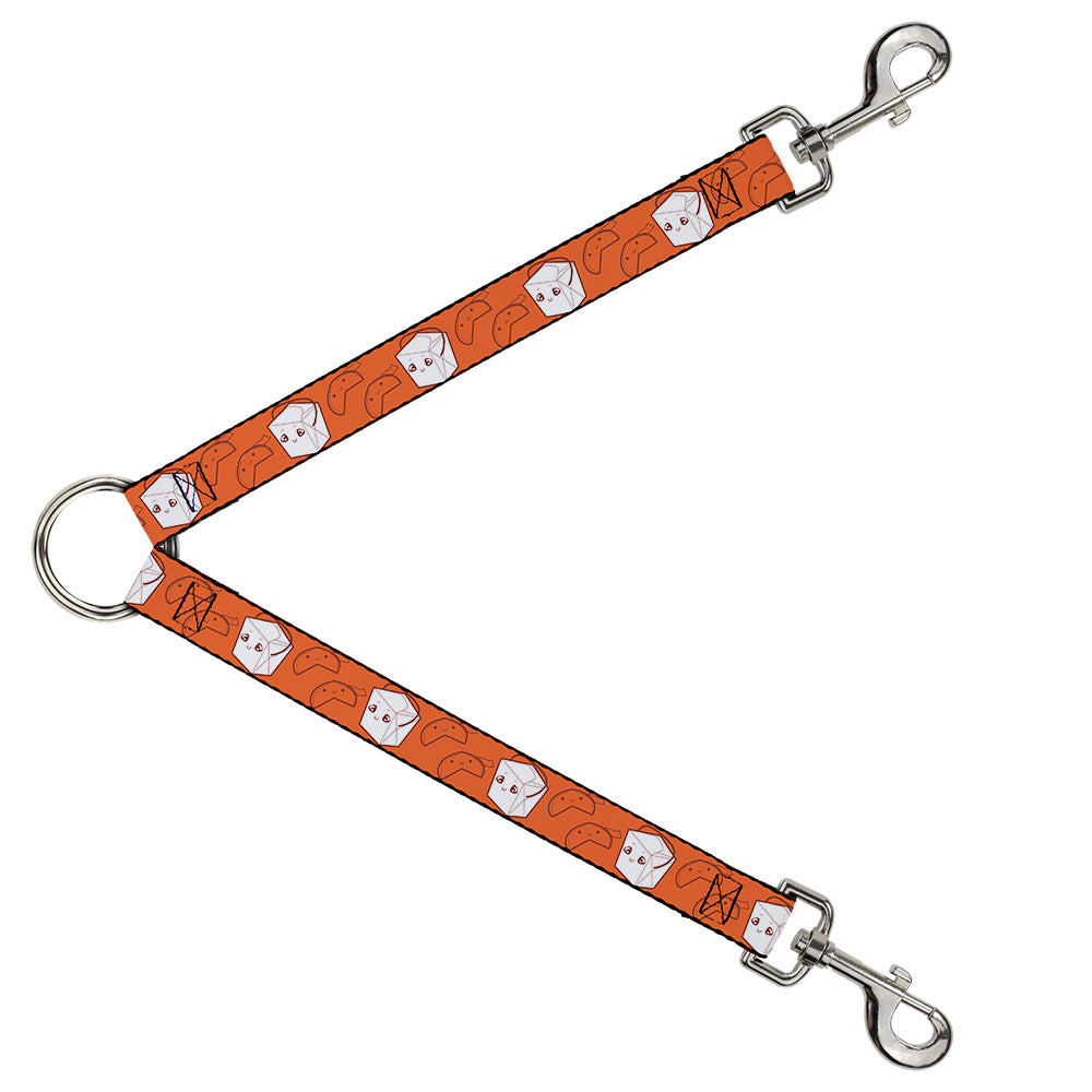 Dog Leash Splitter - Take Out/Fortune Cookies Orange Dog Leash Splitters Buckle-Down   