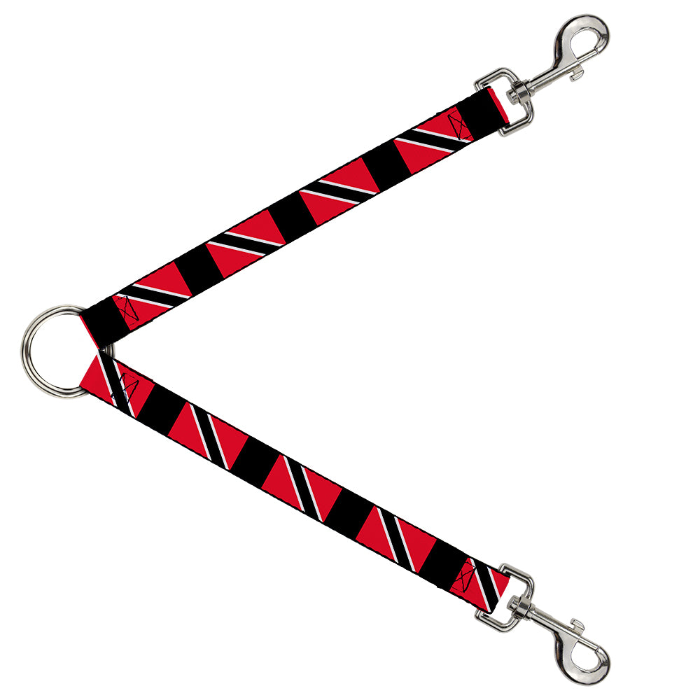 Dog Leash Splitter - Trinidad & Tobaga Flags/Black Block Dog Leash Splitters Buckle-Down   