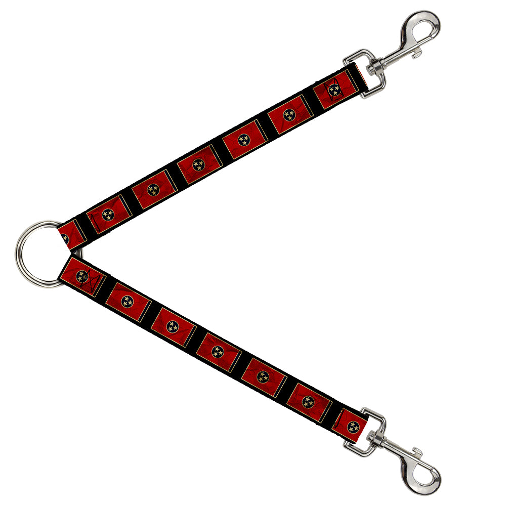 Dog Leash Splitter - Tennessee Flag/Black Distressed Dog Leash Splitters Buckle-Down   