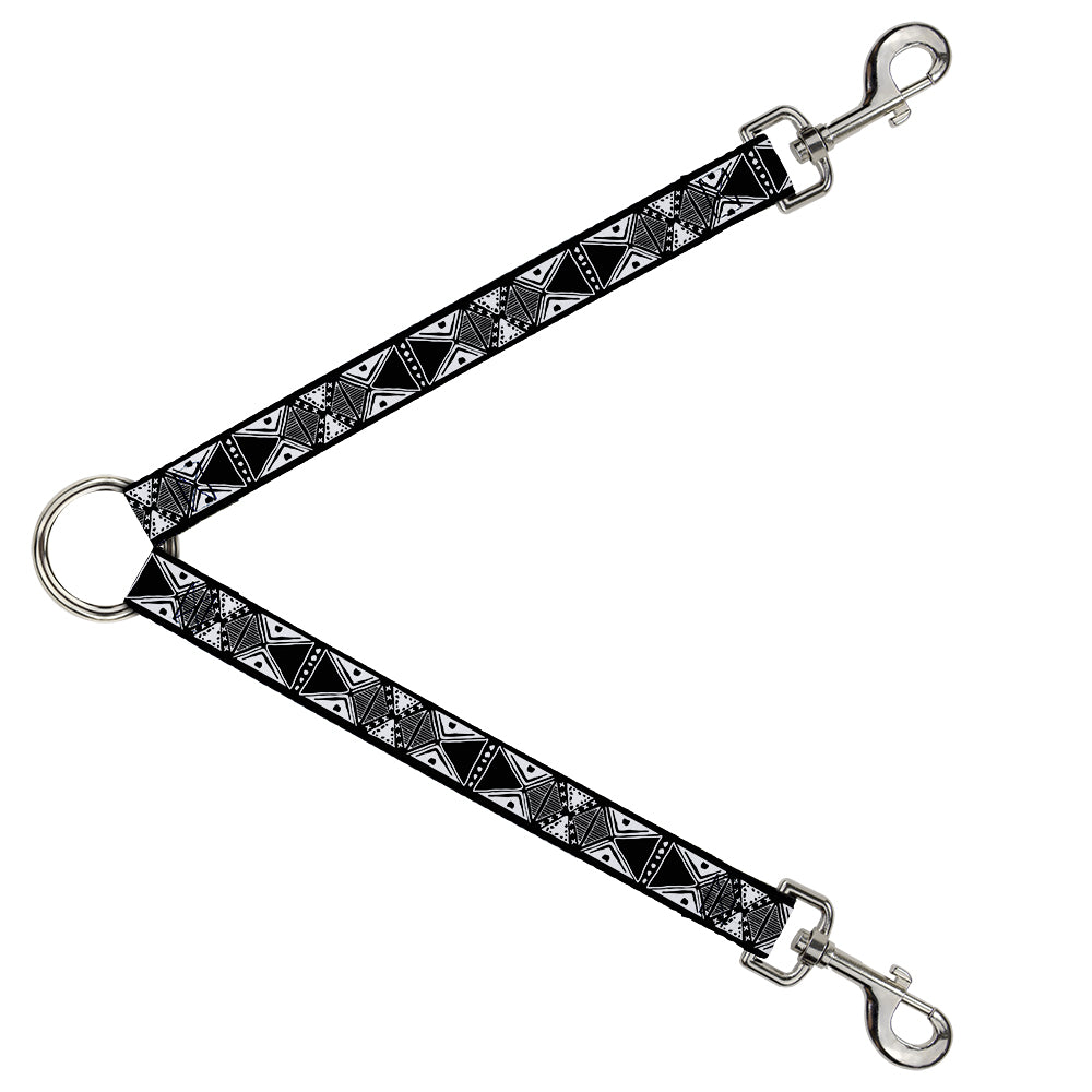 Dog Leash Splitter - Tribal1 Black/White Dog Leash Splitters Buckle-Down   