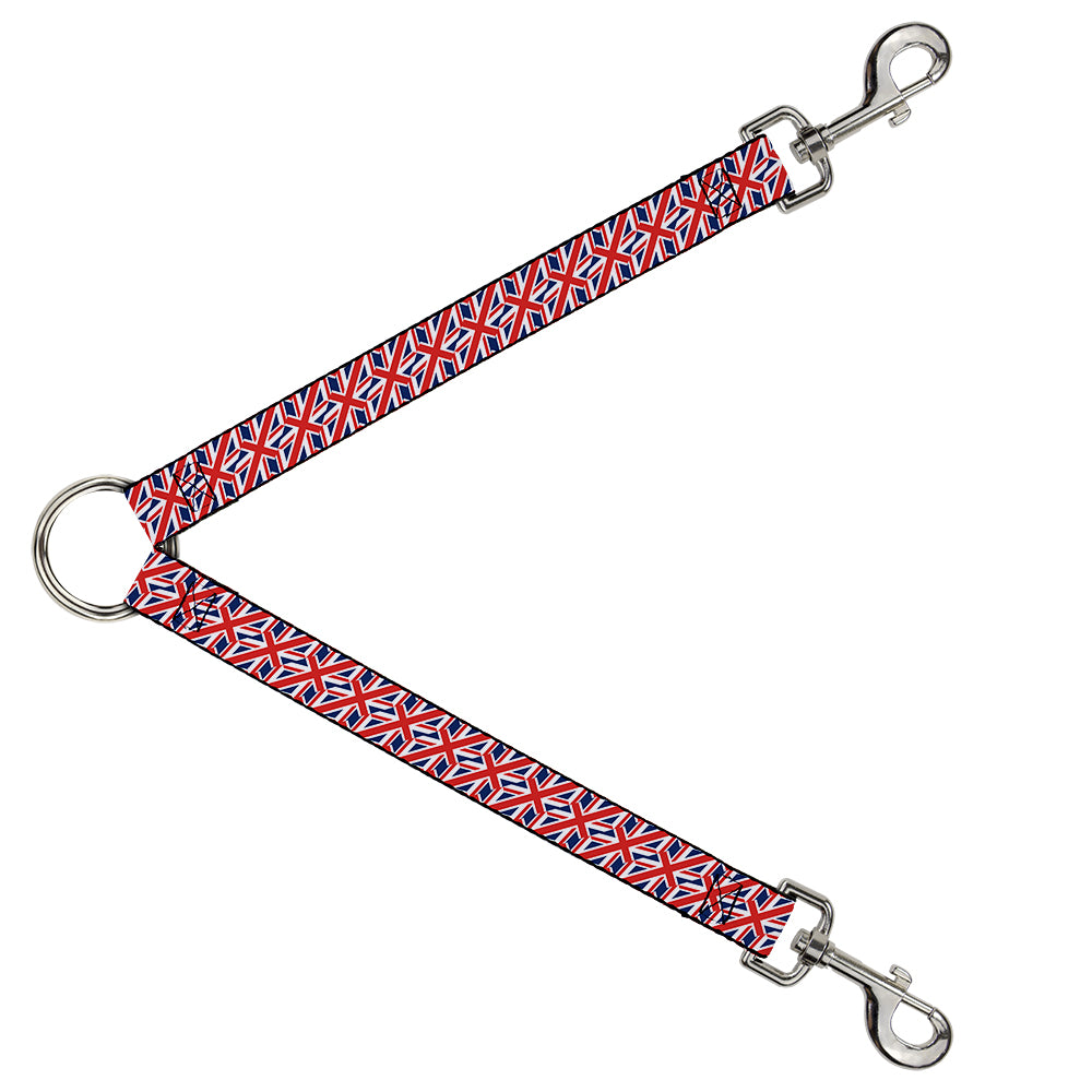 Dog Leash Splitter - United Kingdom Flags Diagonal Dog Leash Splitters Buckle-Down   