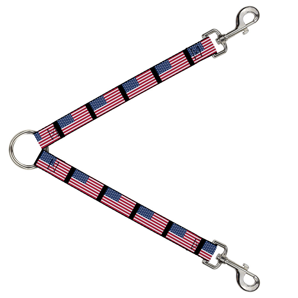Dog Leash Splitter - United States Flags Dog Leash Splitters Buckle-Down   