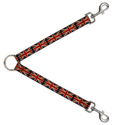 Dog Leash Splitter - United Kingdom Flags Vintage Black Dog Leash Splitters Buckle-Down   