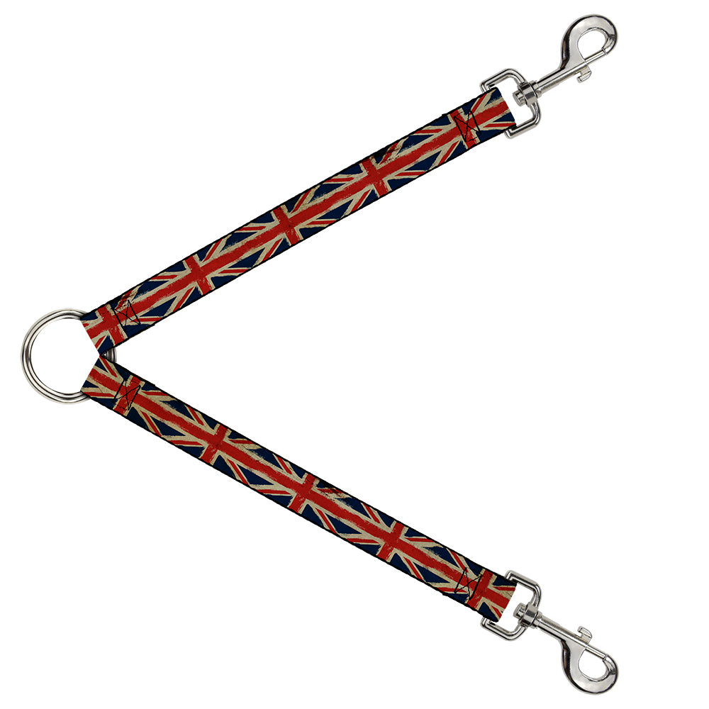 Dog Leash Splitter - United Kingdom Flags Distressed Painting Dog Leash Splitters Buckle-Down   