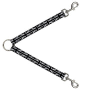 Dog Leash Splitter - Union Jack Distressed Black/White Dog Leash Splitters Buckle-Down   