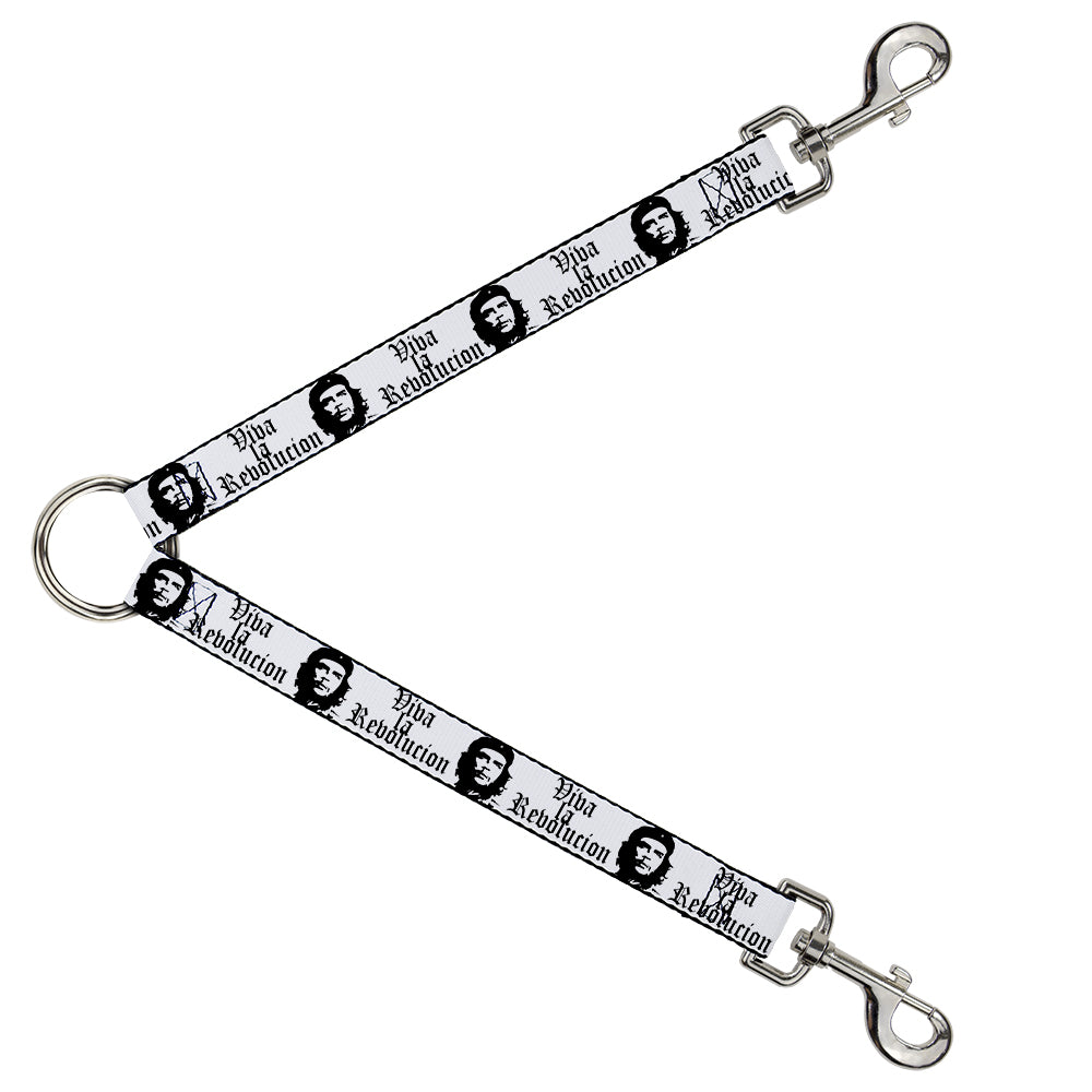 Dog Leash Splitter - VIVA LA REVOLUCION Che White/Black Dog Leash Splitters Buckle-Down   