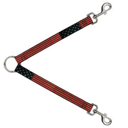 Dog Leash Splitter - Vintage US Flag Stretch Dog Leash Splitters Buckle-Down   