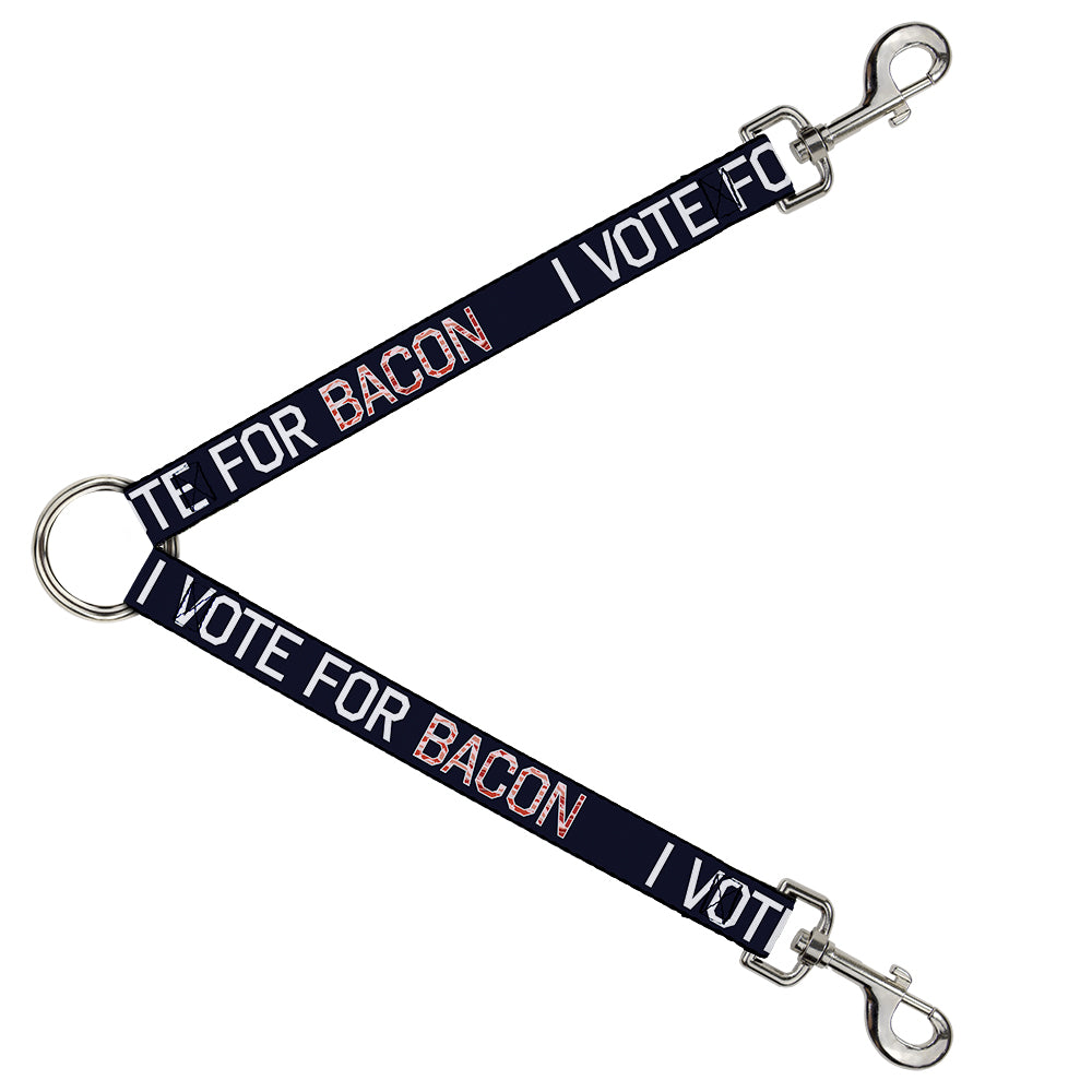 Dog Leash Splitter - VOTE FOR BACON Black/White/Bacon Dog Leash Splitters Buckle-Down   