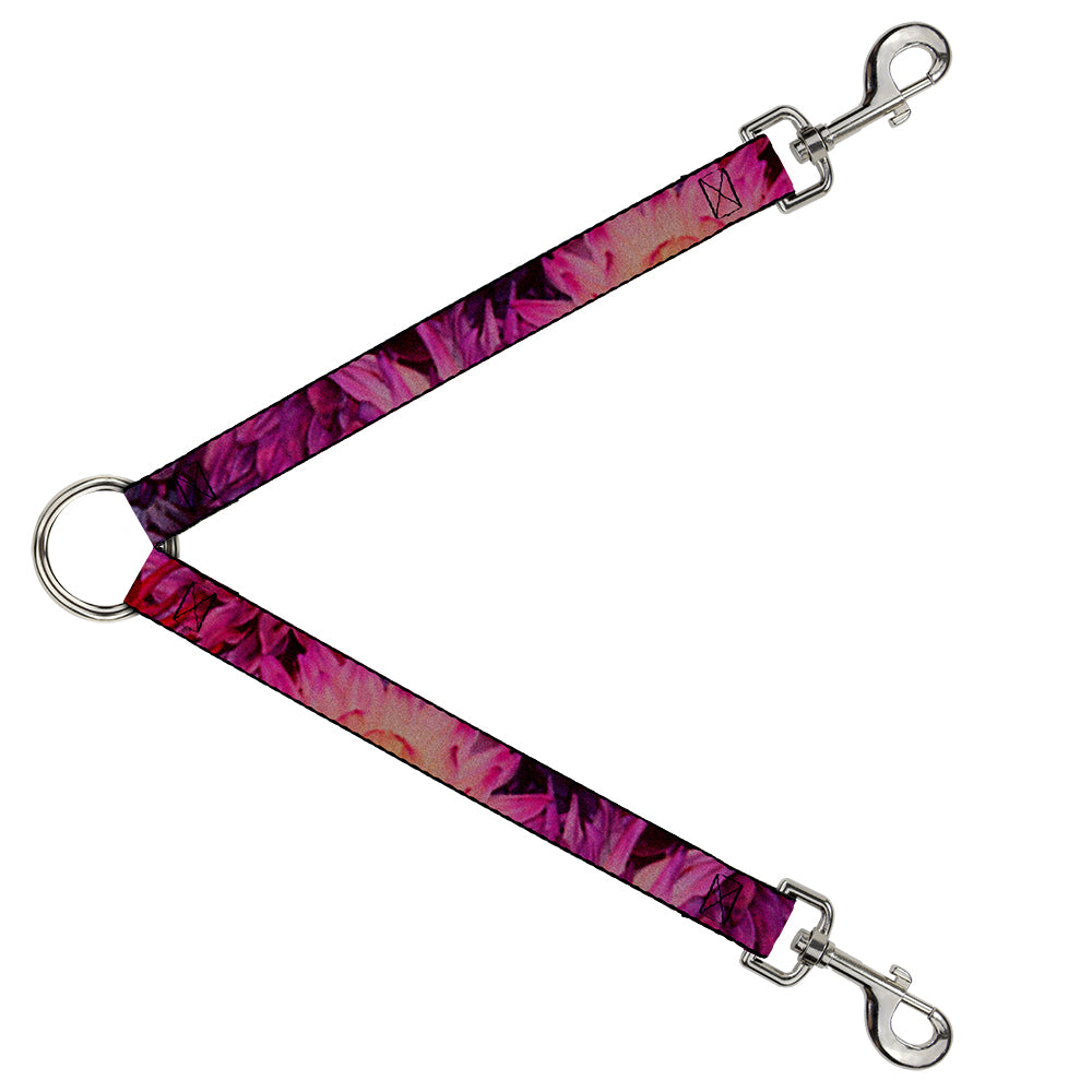 Dog Leash Splitter - Vivid Floral Collage Pinks Dog Leash Splitters Buckle-Down   