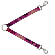 Dog Leash Splitter - Vivid Floral Collage Pinks Dog Leash Splitters Buckle-Down   