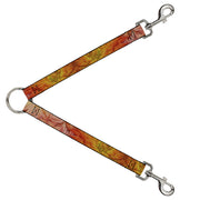 Dog Leash Splitter - Vivid Floral Collage Orange-Pinks Dog Leash Splitters Buckle-Down   