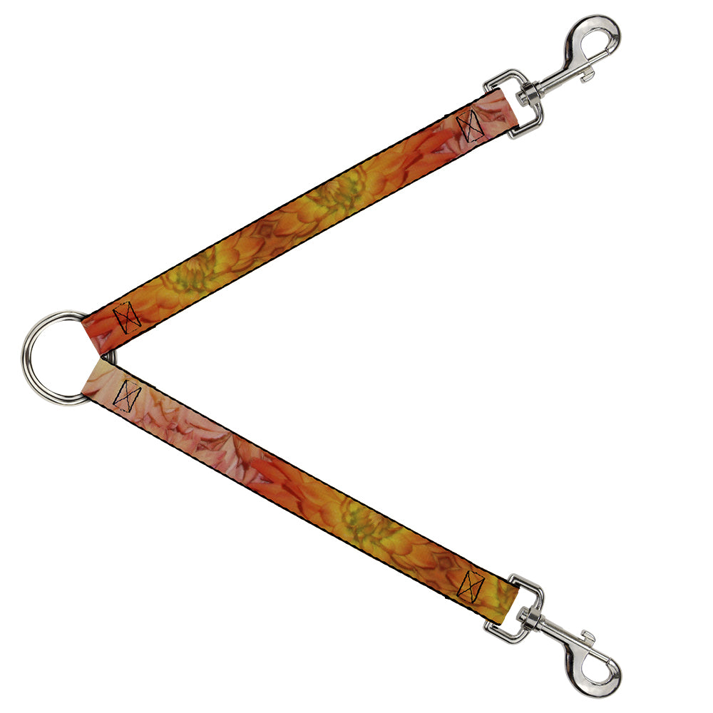 Dog Leash Splitter - Vivid Floral Collage Orange-Pinks Dog Leash Splitters Buckle-Down   