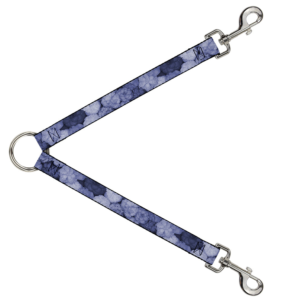 Dog Leash Splitter - Vivid Floral Collage2 Blues Dog Leash Splitters Buckle-Down   