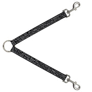 Dog Leash Splitter - Verbiage Destination Cities Black/White Dog Leash Splitters Buckle-Down   