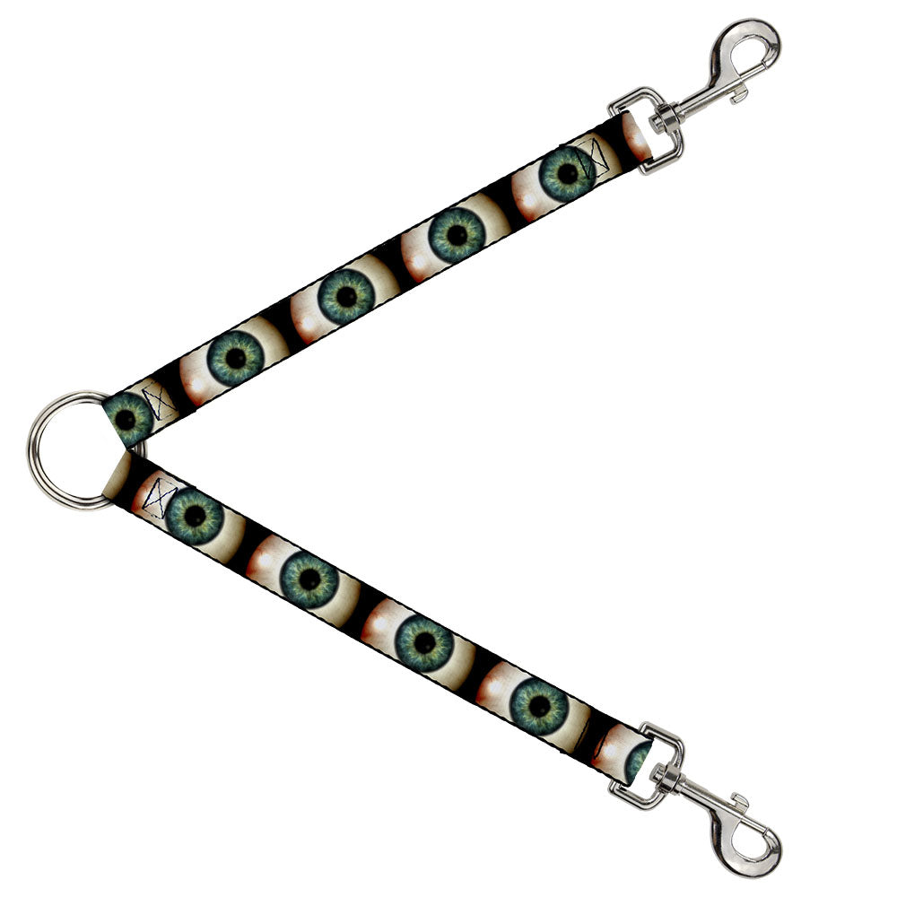 Dog Leash Splitter - Vivid Blue Eyeball Black Dog Leash Splitters Buckle-Down   