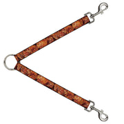 Dog Leash Splitter - Vivid Hot Wings Stacked Dog Leash Splitters Buckle-Down   