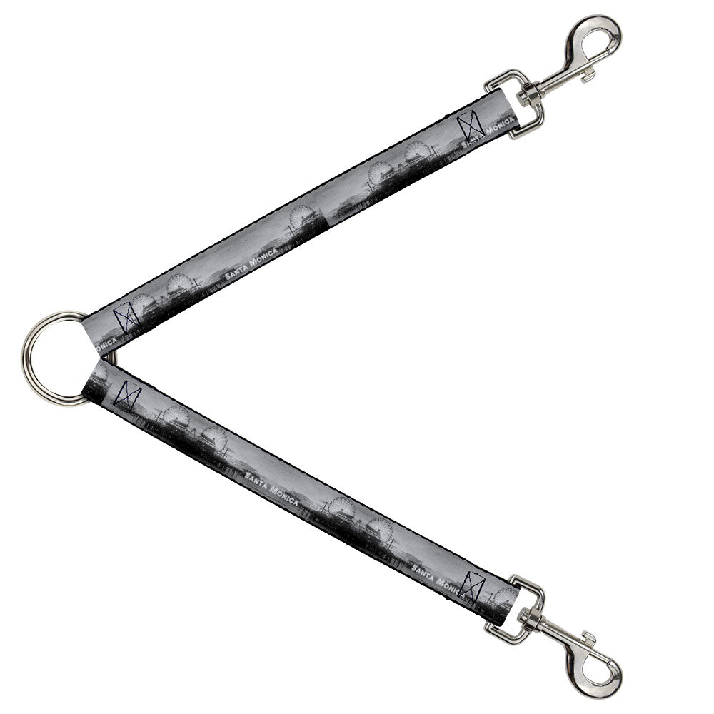 Dog Leash Splitter - Vivid SANTA MONICA Pier Skyline Grays/White Dog Leash Splitters Buckle-Down   