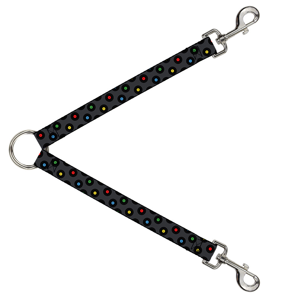 Dog Leash Splitter - Vinyl Records Gray/Black/Mutli Color Dog Leash Splitters Buckle-Down   
