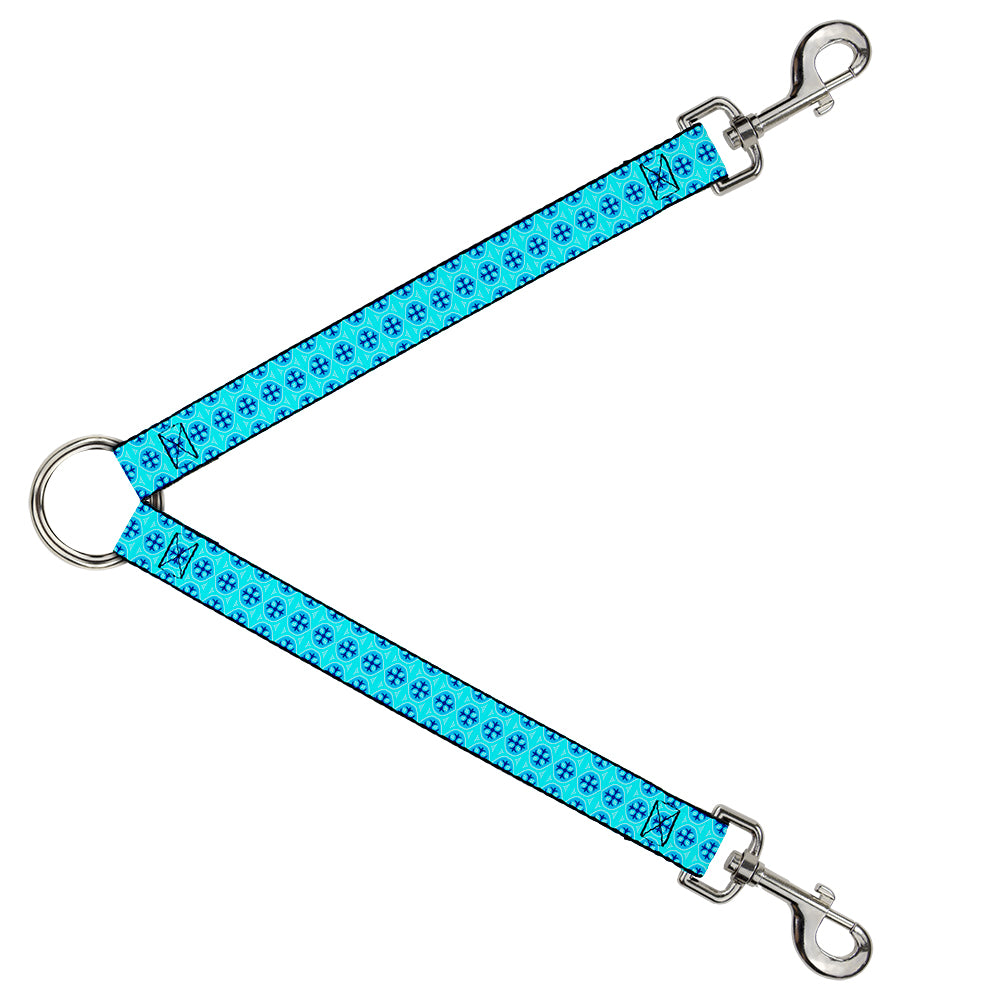 Dog Leash Splitter - Wallpaper2 Baby Blue/Blue Dog Leash Splitters Buckle-Down   