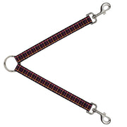 Dog Leash Splitter - Wire Grid Black/Orange/Purple Dog Leash Splitters Buckle-Down   